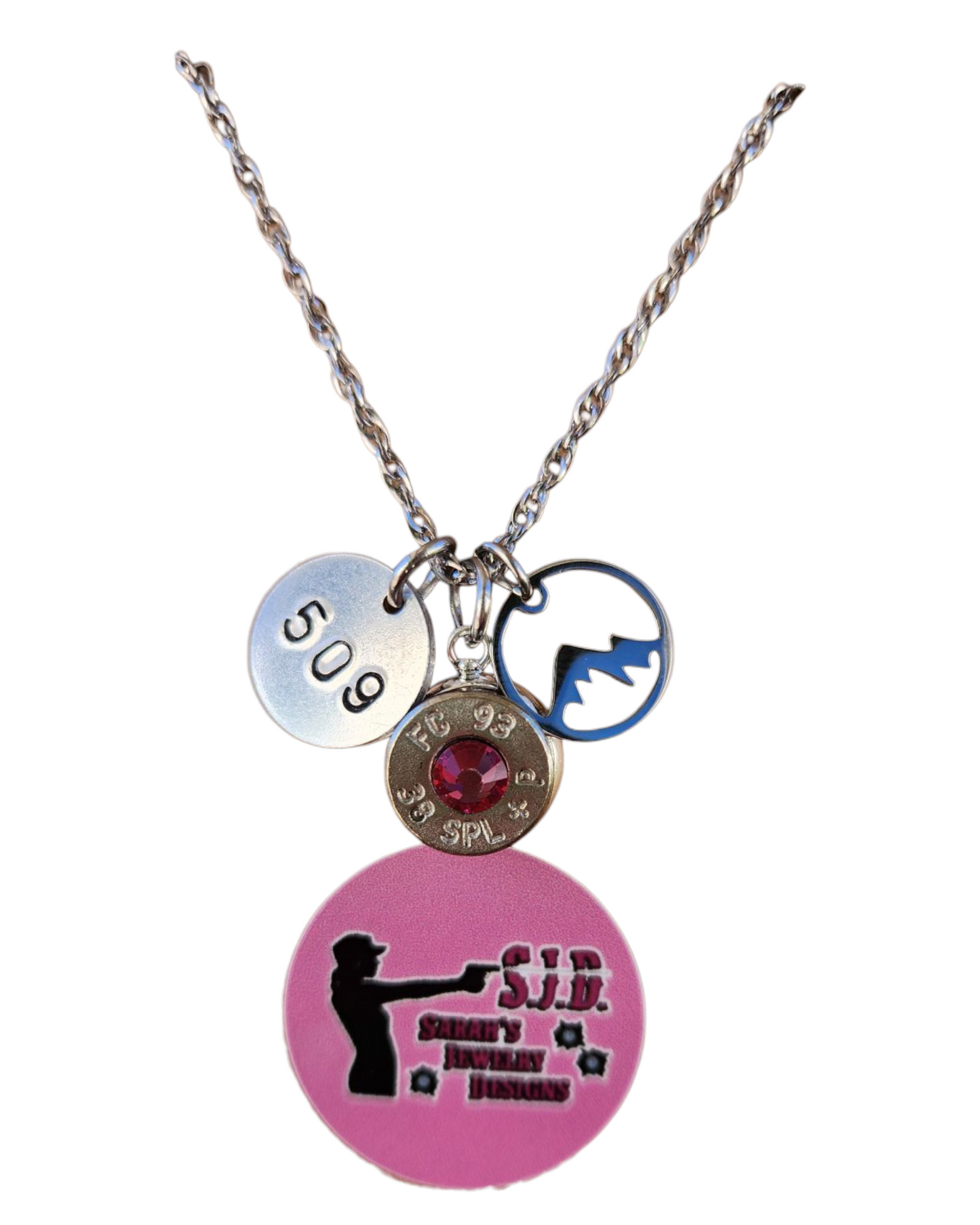 Area Code Head stamp Necklace