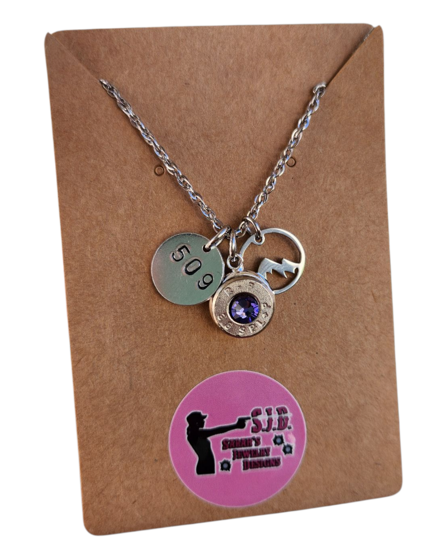 Area Code Head stamp Necklace