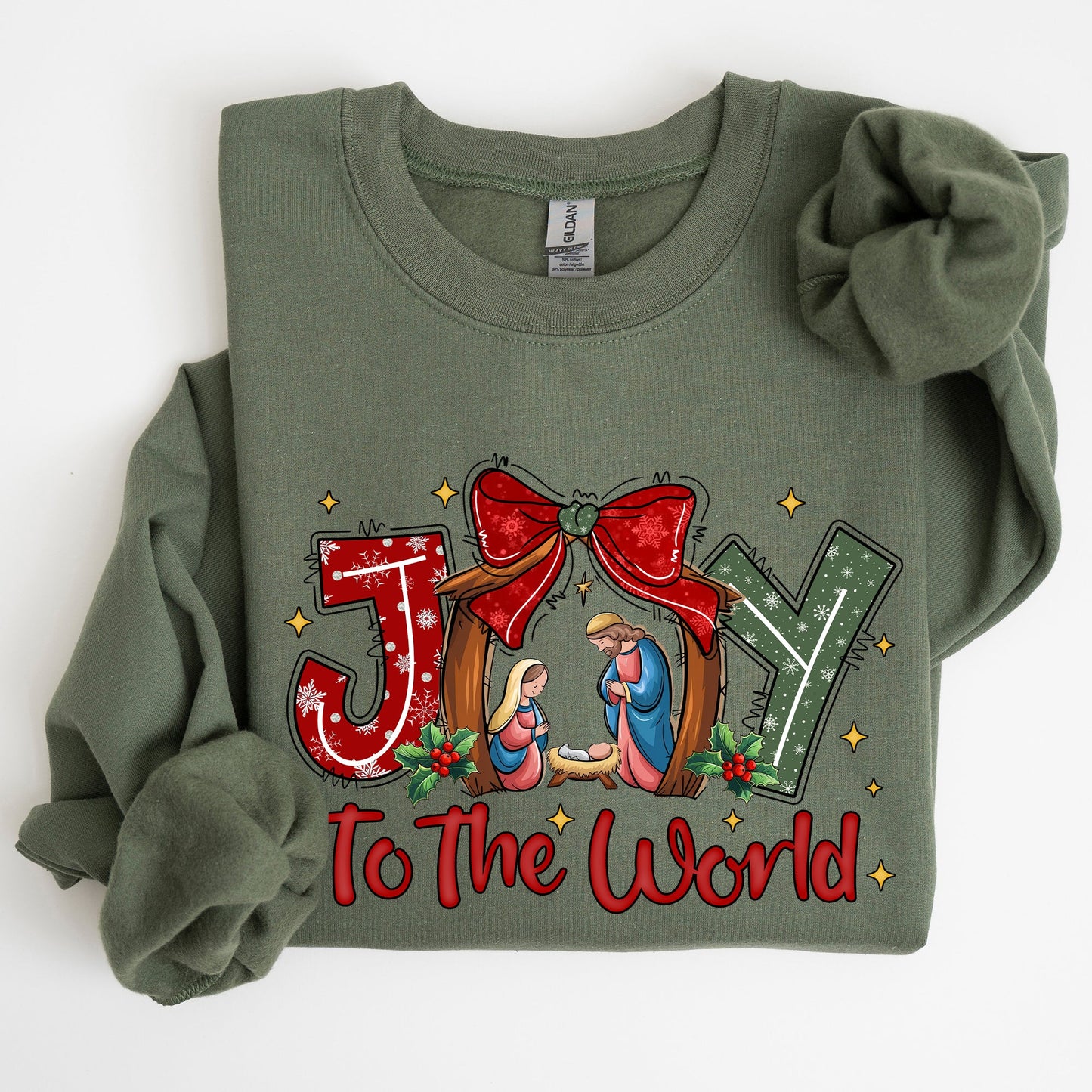 Joy To The World, True Story, Christian, Nativity, Christmas, Religious Sweatshirt