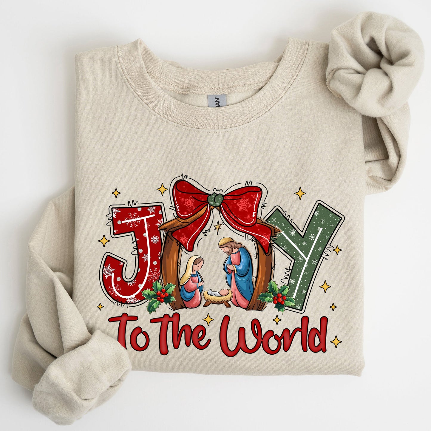 Joy To The World, True Story, Christian, Nativity, Christmas, Religious Sweatshirt
