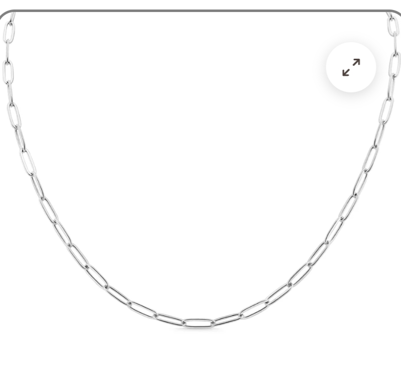 Paper Clip Chain Stainless Steel