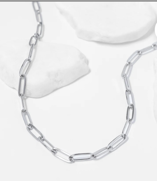 Paper Clip Chain Stainless Steel