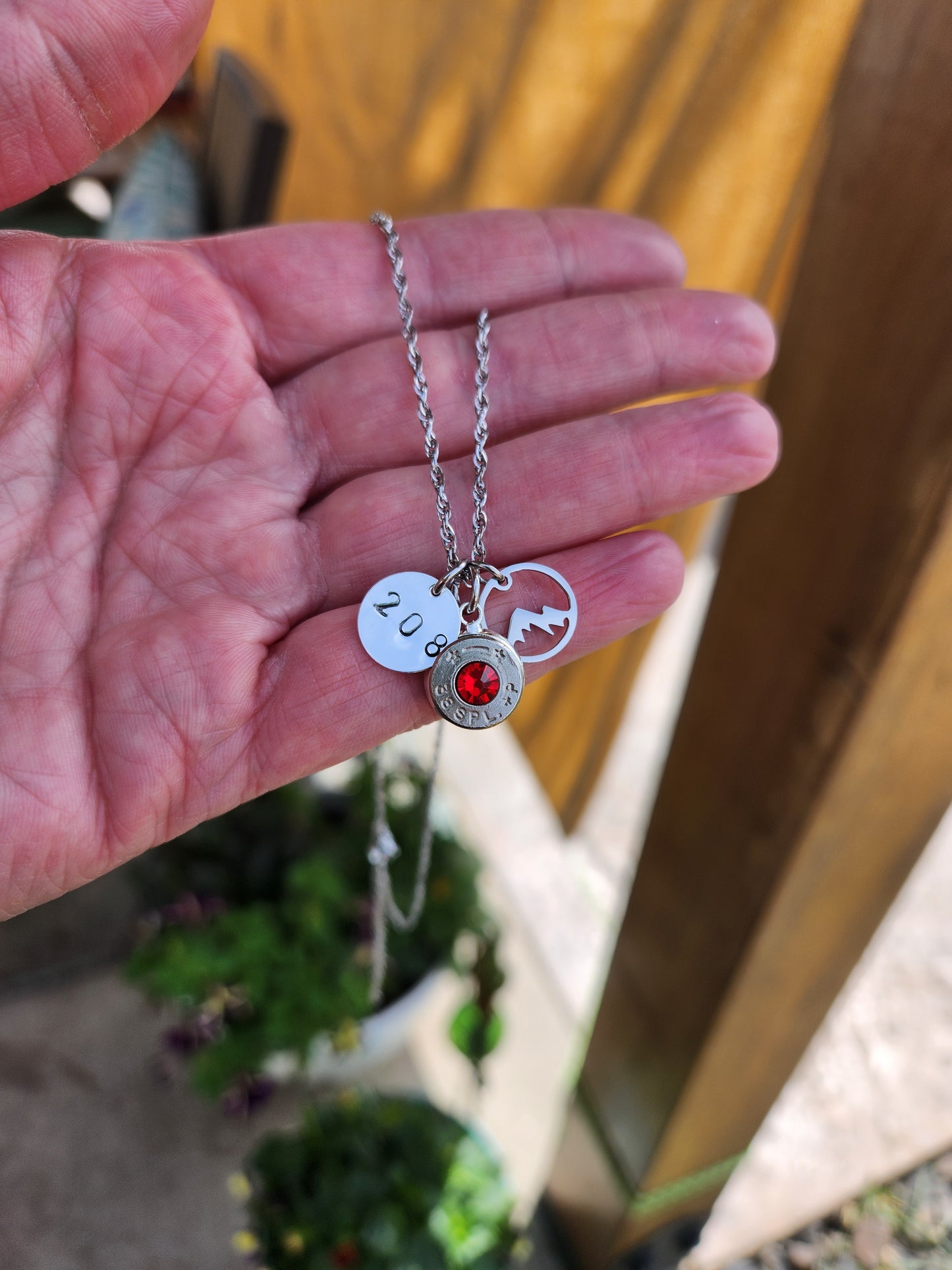 Area Code Head stamp Necklace