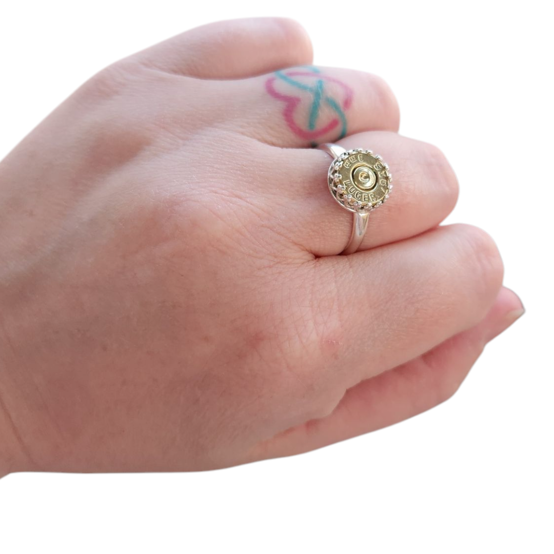 Sterling Silver Head Stamp Ring