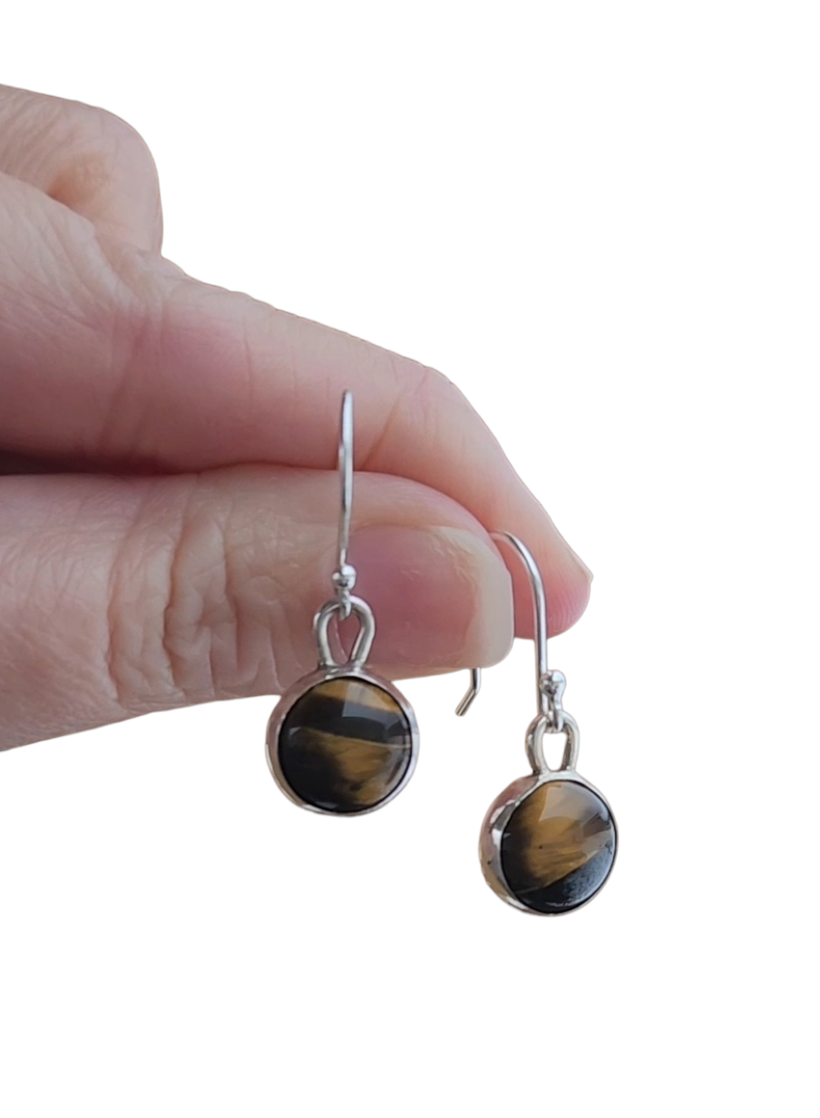 Tigers Eye dangle earrings