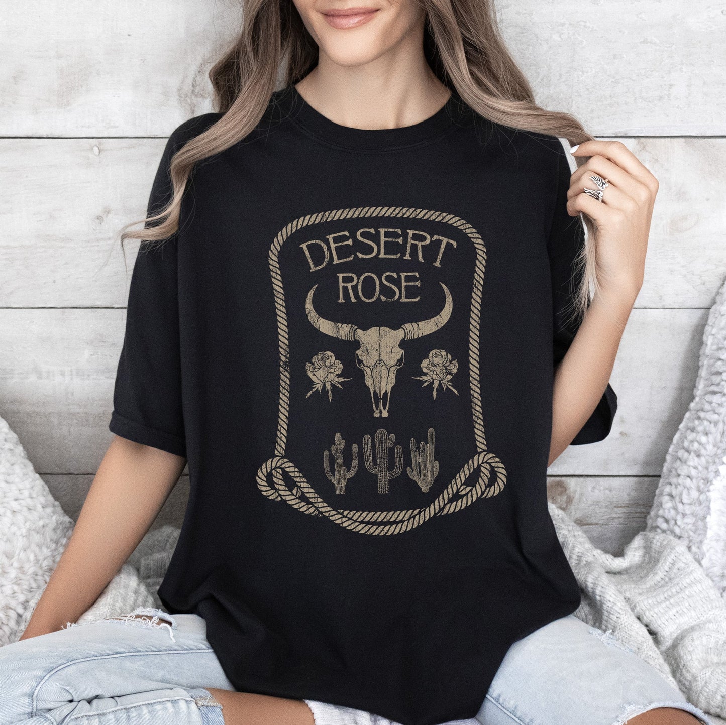 Desert Rose, Western, Country, Cowgirl, Cowboy, Tshirt Comfort Colors T-Shirt