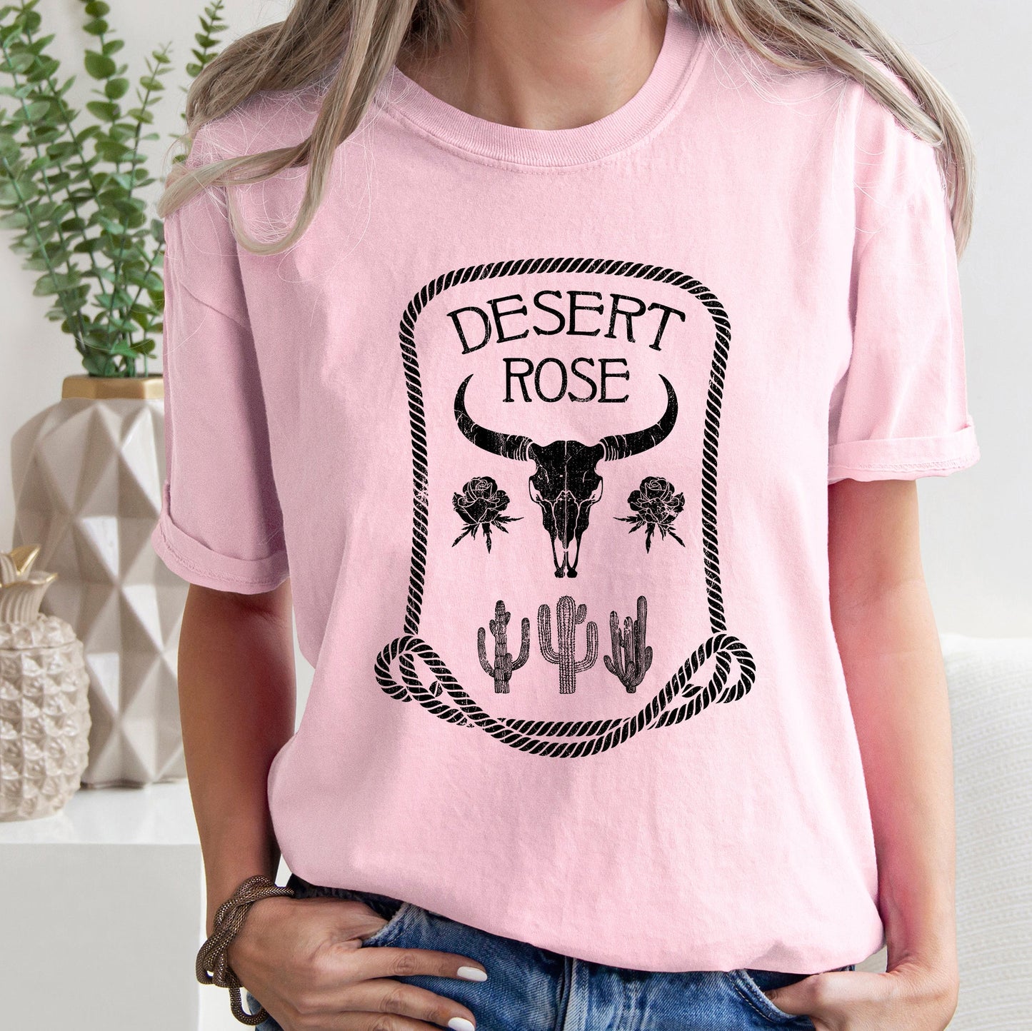 Desert Rose, Western, Country, Cowgirl, Cowboy, Tshirt Comfort Colors T-Shirt