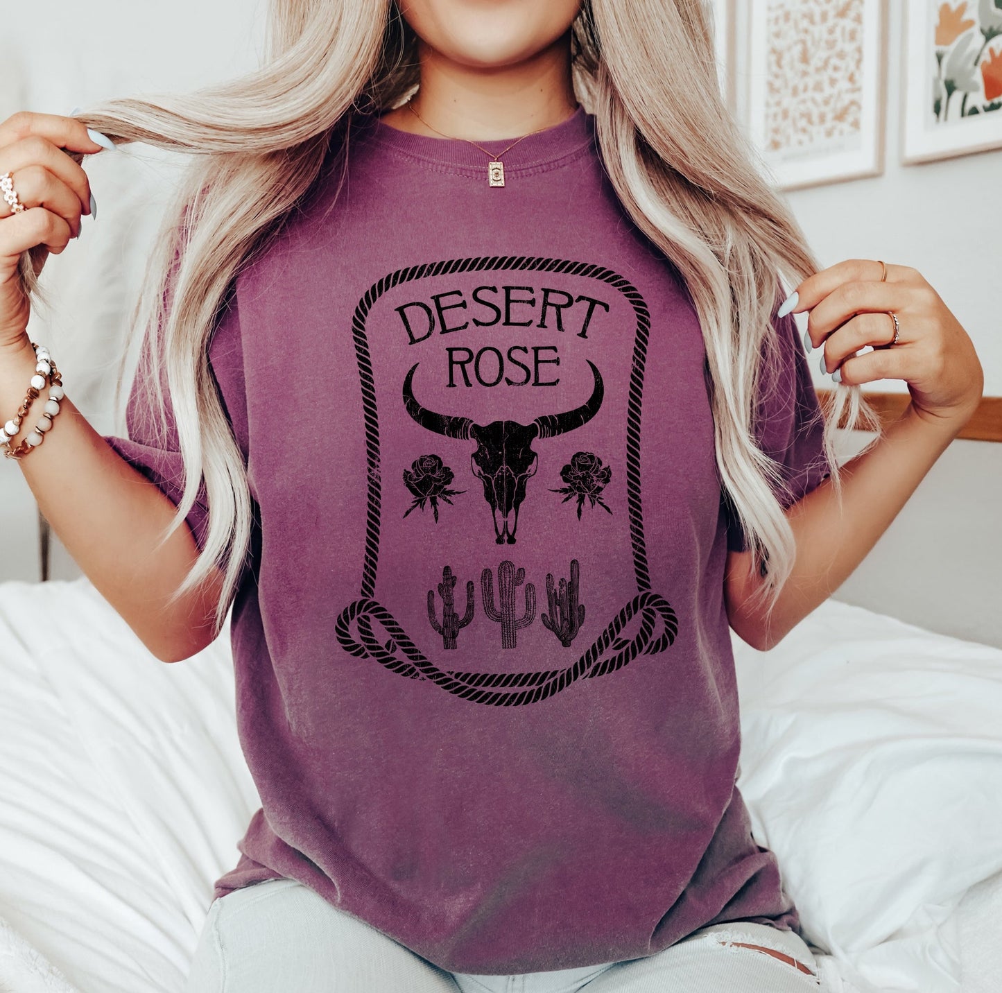 Desert Rose, Western, Country, Cowgirl, Cowboy, Tshirt Comfort Colors T-Shirt