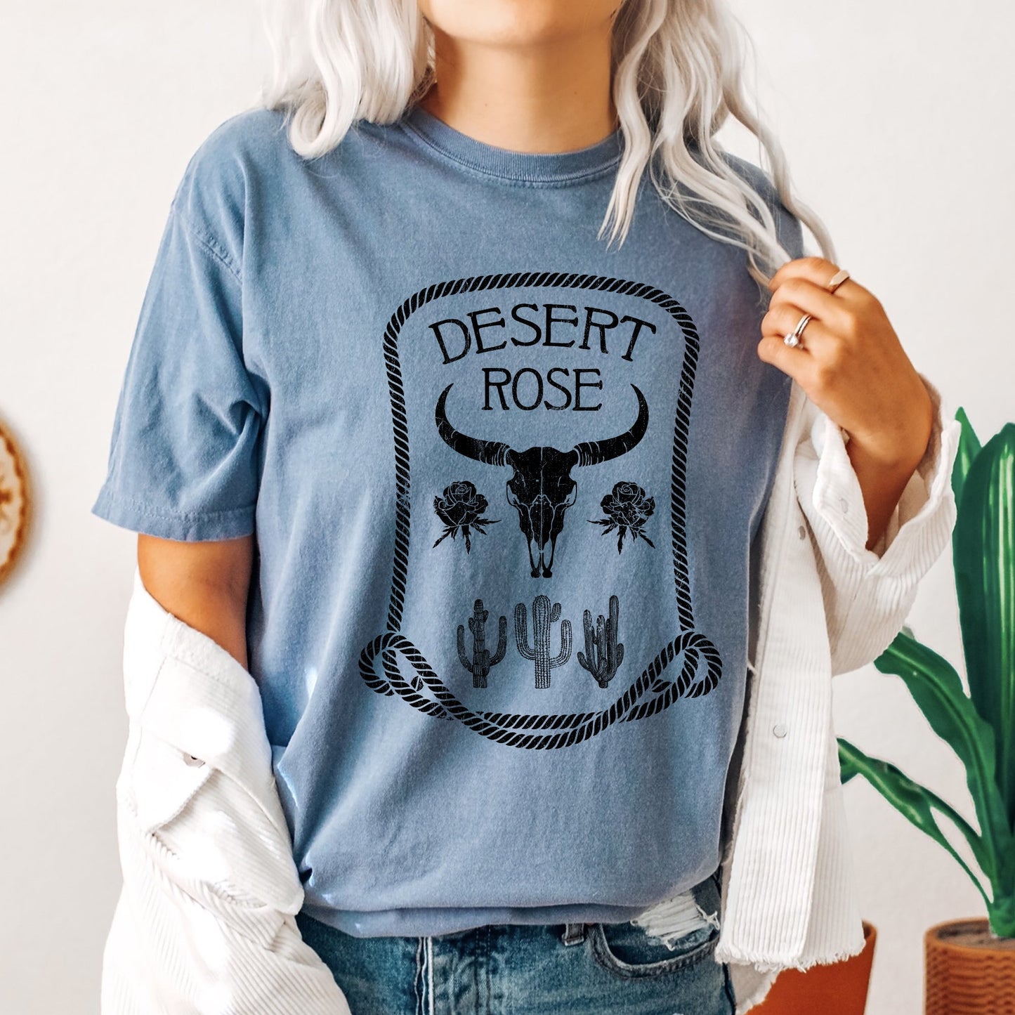 Desert Rose, Western, Country, Cowgirl, Cowboy, Tshirt Comfort Colors T-Shirt