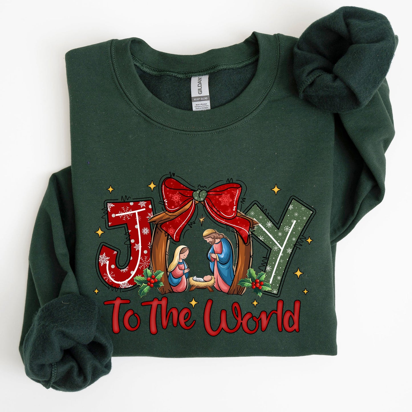 Joy To The World, True Story, Christian, Nativity, Christmas, Religious Sweatshirt