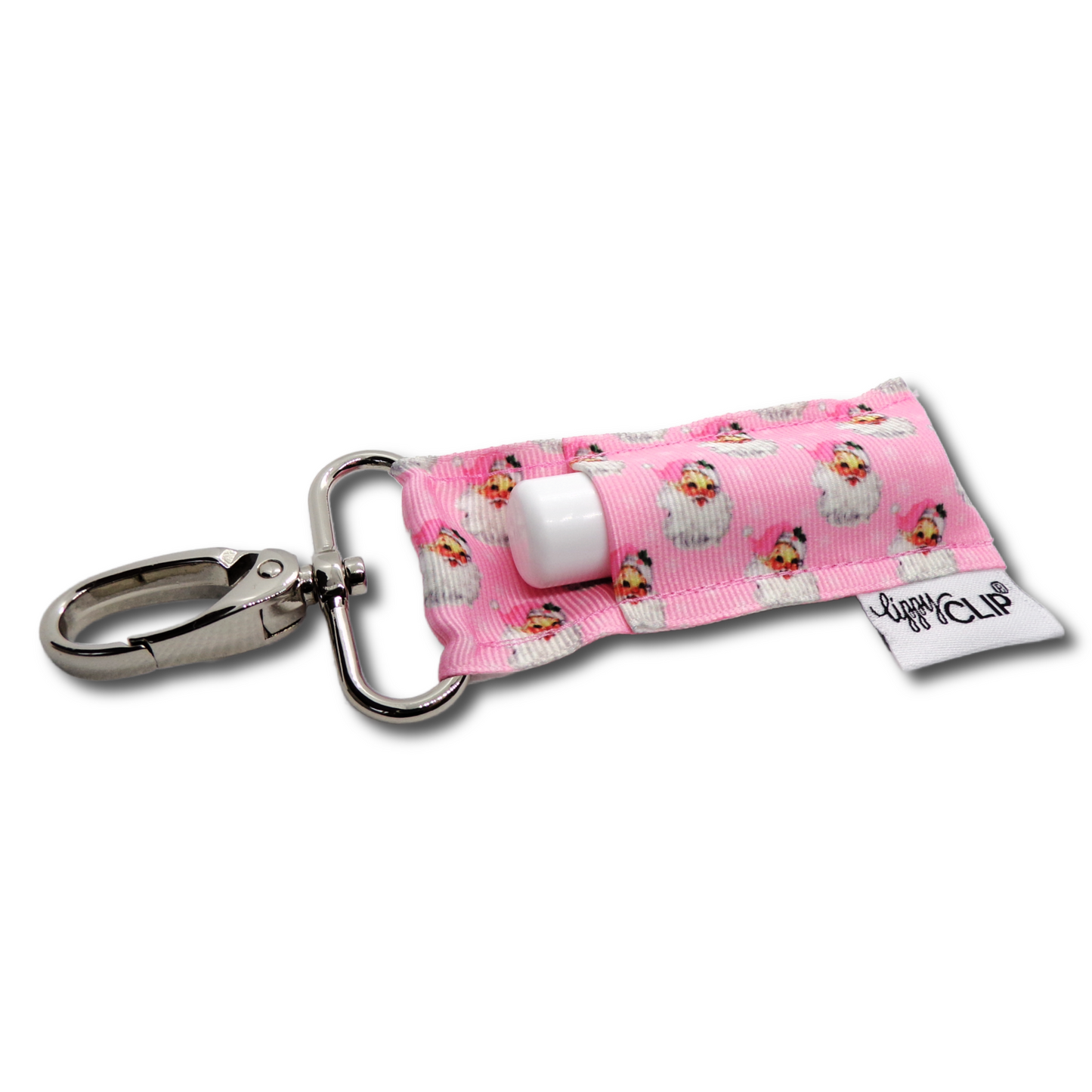 Pink Santa LippyClip® Lip Balm Holder