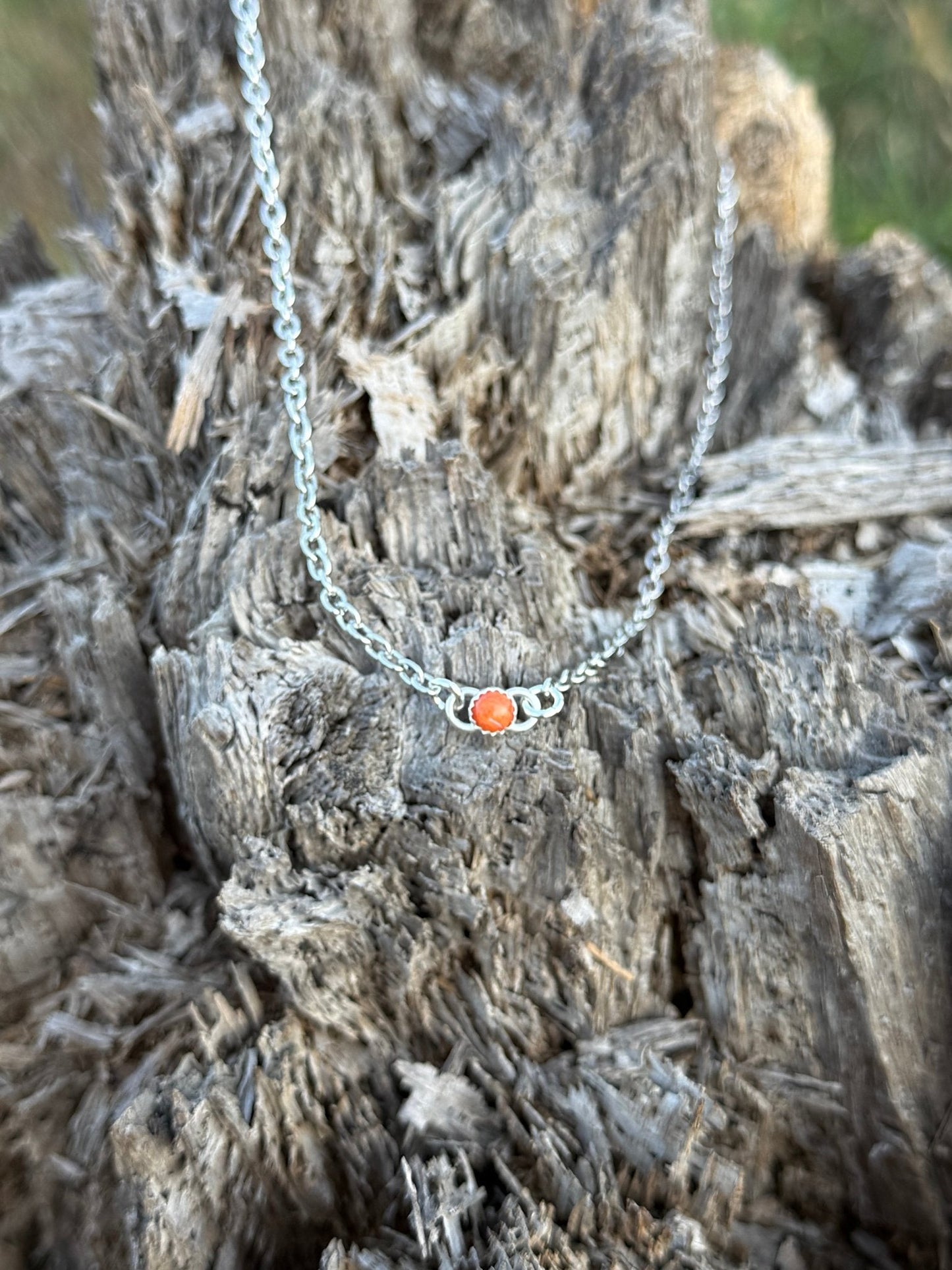Authentic Spiny Oyster Stone Necklace