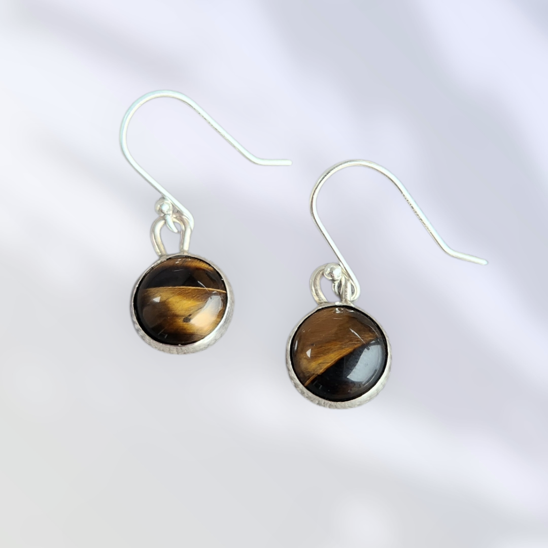 Tigers Eye dangle earrings