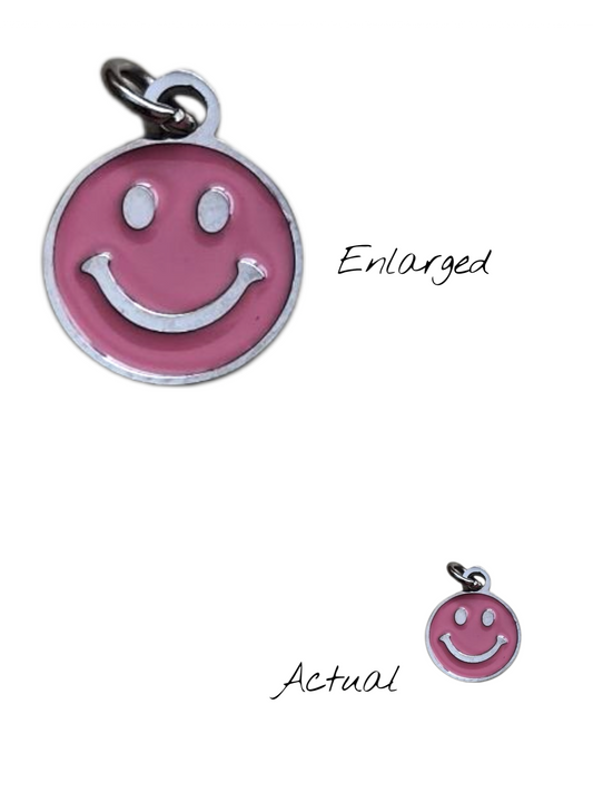 Pink Smiley Charm