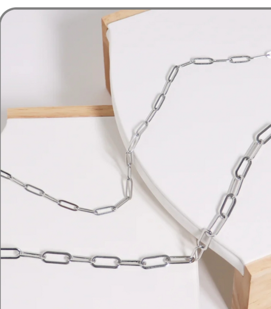 Paper Clip Chain Stainless Steel