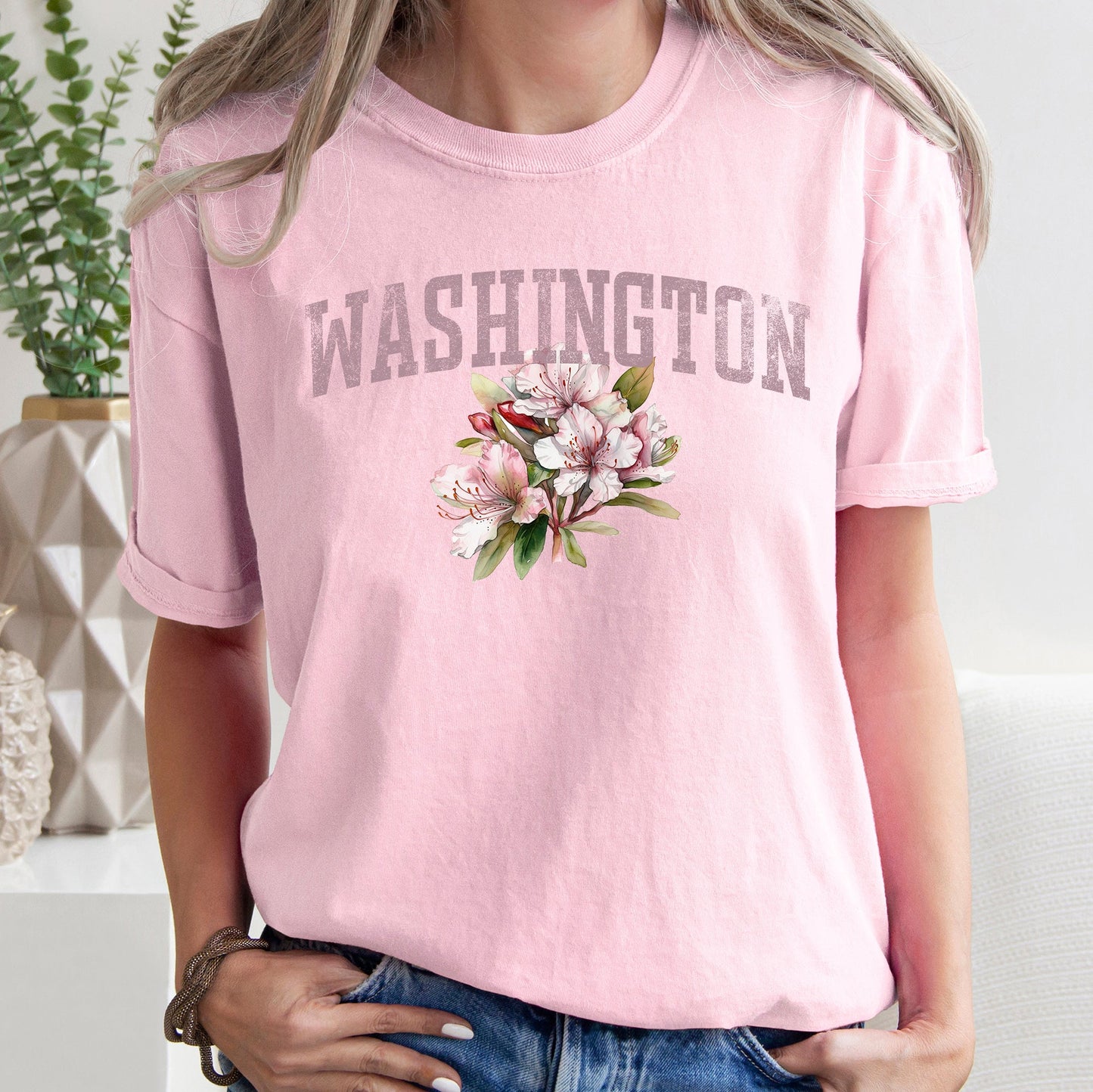 Washington State Flower Comfort Colors Tshirt