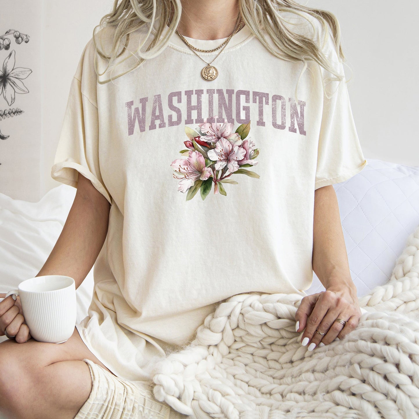 Washington State Flower Comfort Colors Tshirt