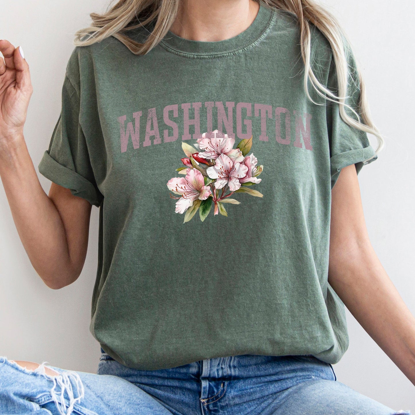 Washington State Flower Comfort Colors Tshirt