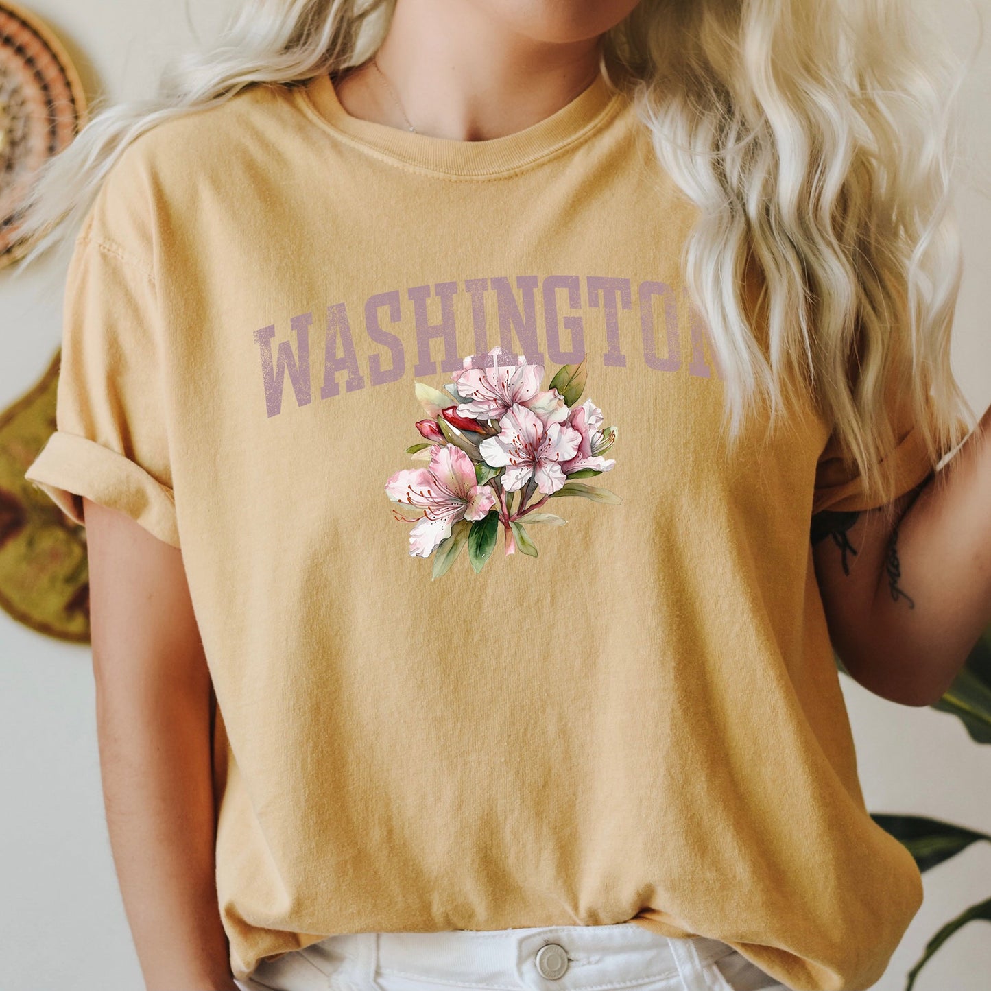 Washington State Flower Comfort Colors Tshirt