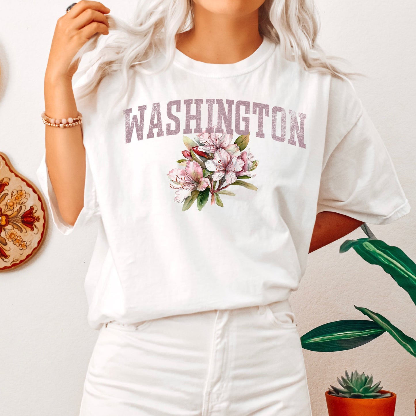 Washington State Flower Comfort Colors Tshirt